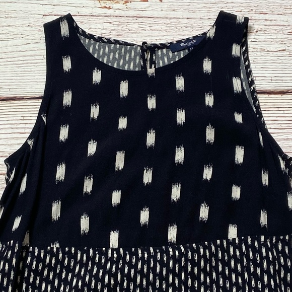Madewell Sunbase Black Ikat Print Top Sz XS - Picture 9 of 16
